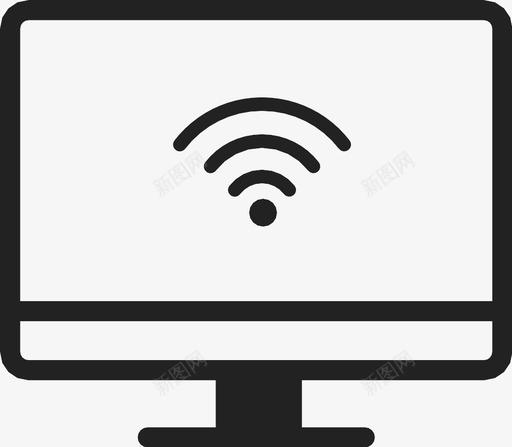 wifi电脑电脑显示器图标svg_新图网 https://ixintu.com wifi wifi连接电脑 电脑 电脑显示器