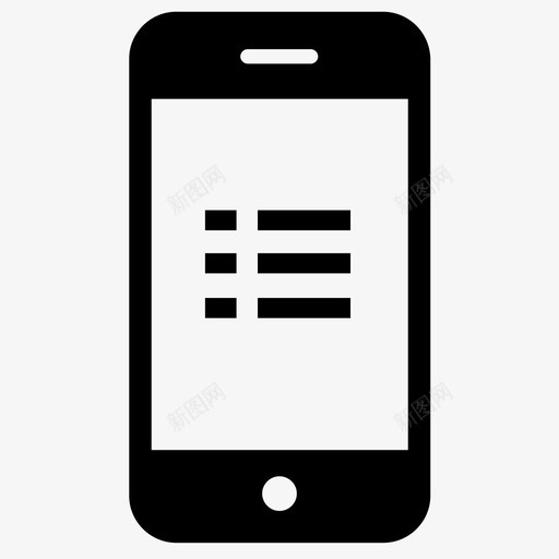项目符号列表通知组织图标svg_新图网 https://ixintu.com 任务 智能手机 组织 通知 项目符号列表