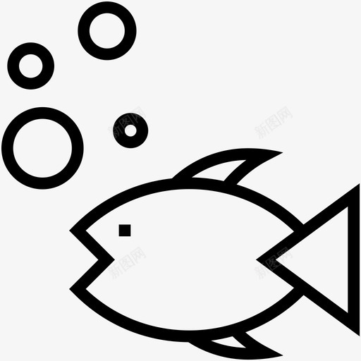 鱼动物海中鱼图标svg_新图网 https://ixintu.com 动物 婴儿和儿童图标集 河流 海中鱼 海洋 鱼