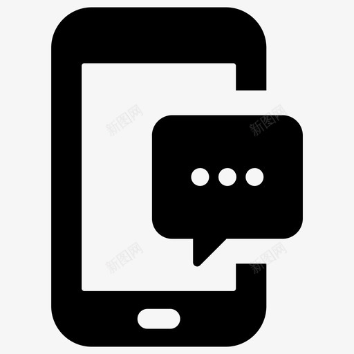 信息电话智能手机图标svg_新图网 https://ixintu.com 信息 智能手机 智能手机第二卷 电话 短信