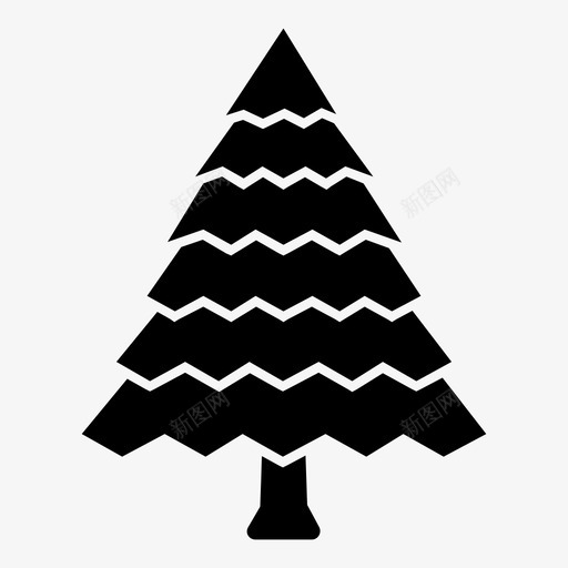 松树圣诞树常绿树图标svg_新图网 https://ixintu.com 圣诞树 圣诞节 常绿树 木头 松树 树