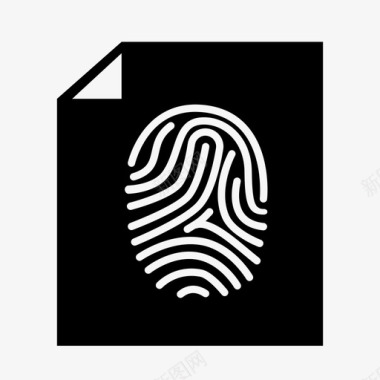 指纹文件身份证图标图标