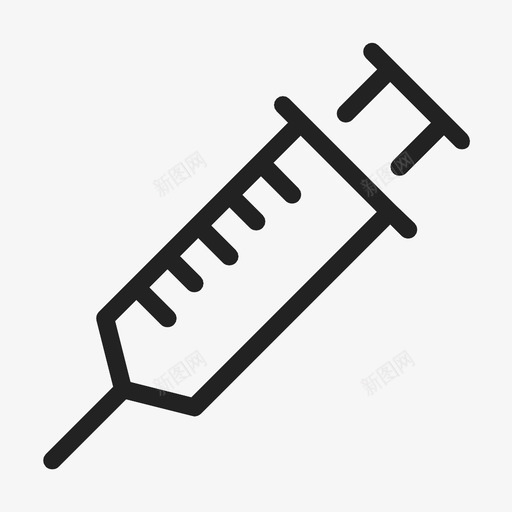 注射器医疗保健针头图标svg_新图网 https://ixintu.com 医疗保健 卡通 注射器 疫苗 针剂 针头
