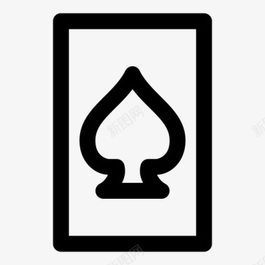 黑桃王牌纸牌游戏图标图标