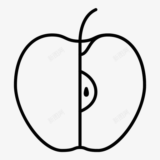 苹果节吃水果图标svg_新图网 https://ixintu.com 吃 水果 种子 苹果节