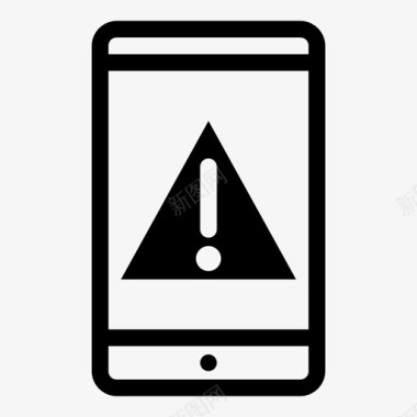 智能手机警告警告危险图标图标