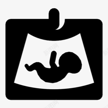 超声波检查婴儿诊断图标图标