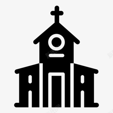教堂集会基督教会图标图标