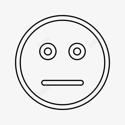 无聊的脸表情符号线图标svg_新图网 https://ixintu.com 无聊的脸 笑脸 线图标 表情符号