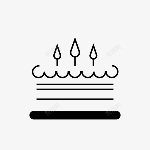 生日蛋糕周年纪念日蜡烛图标svg_新图网 https://ixintu.com 周年纪念日 生日蛋糕 蜡烛 食物