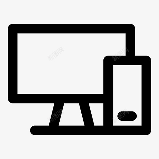 多设备计算机电话图标svg_新图网 https://ixintu.com 多设备 屏幕 电话 网页设计最大胆 计算机