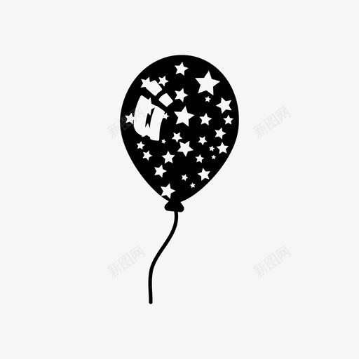 气球生日庆祝图标svg_新图网 https://ixintu.com 庆祝 气球 氦气球 生日