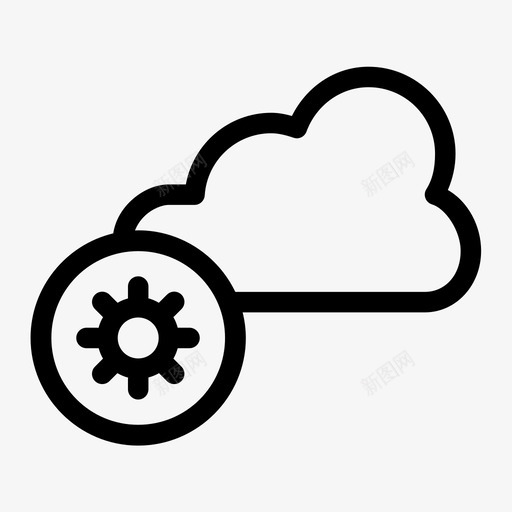 云设置控制装备图标svg_新图网 https://ixintu.com 云设置 天空 控制 装备