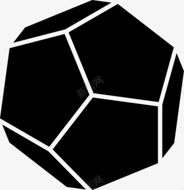 实心十二面体三维几何体图标图标