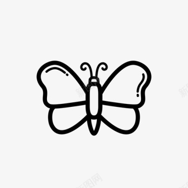 蝴蝶昆虫自然图标图标