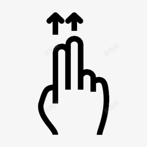 两个手指向下移动手指手图标svg_新图网 https://ixintu.com 两个手指 两个手指向下移动 两个手指移动 手 手指