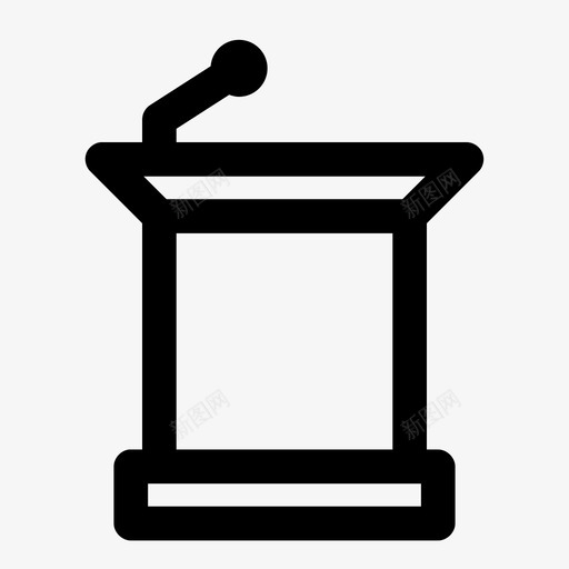 讲台会议谈话图标svg_新图网 https://ixintu.com 交流 会议 演讲 讲台 论坛 谈话