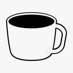 我爱周日的早晨咖啡杯热巧克力茶图标高清图片