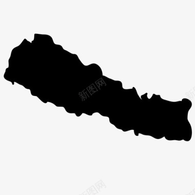 尼泊尔国家地理图标图标