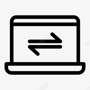 数据传输笔记本电脑设备通知笔记本电脑屏幕图标图标