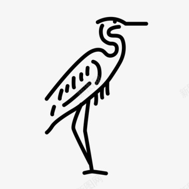 苍鹭动物鸟图标图标