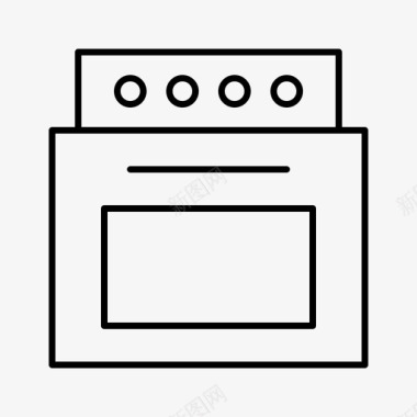 炉灶设备家庭自动化图标图标
