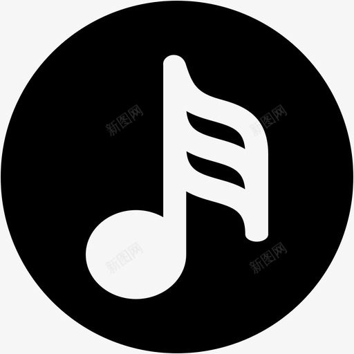 quaver音乐音符图标svg_新图网 https://ixintu.com quaver 声音 曲调 音乐 音乐播放器 音符