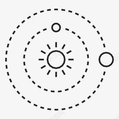 太阳系圆形轨道图标图标