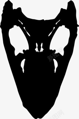 蛇头骨动物骨头图标图标