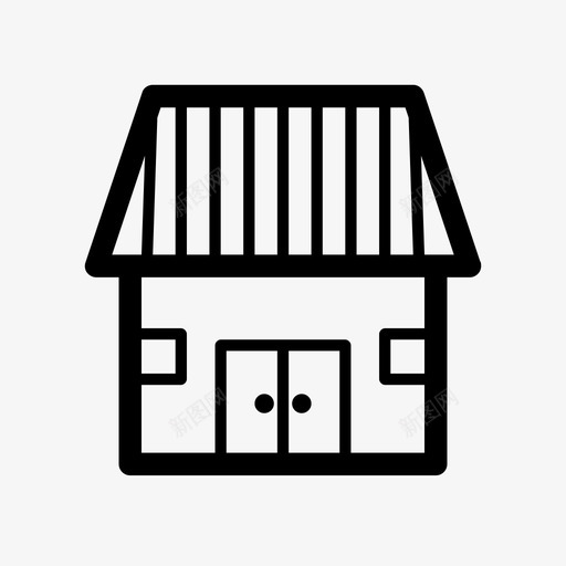 住宅地址建筑图标svg_新图网 https://ixintu.com 住宅 地址 基本用户界面 建筑