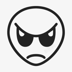 ET外星人最清晰图标愤怒的外星人et生气了图标高清图片