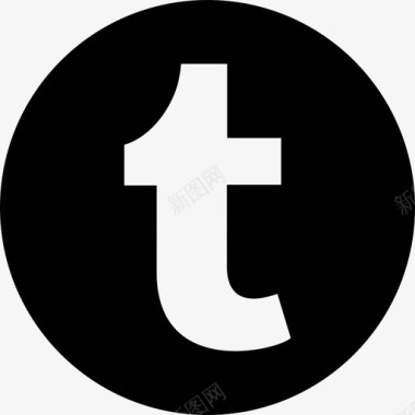 Tumblr标志社交社交图标圆形图标