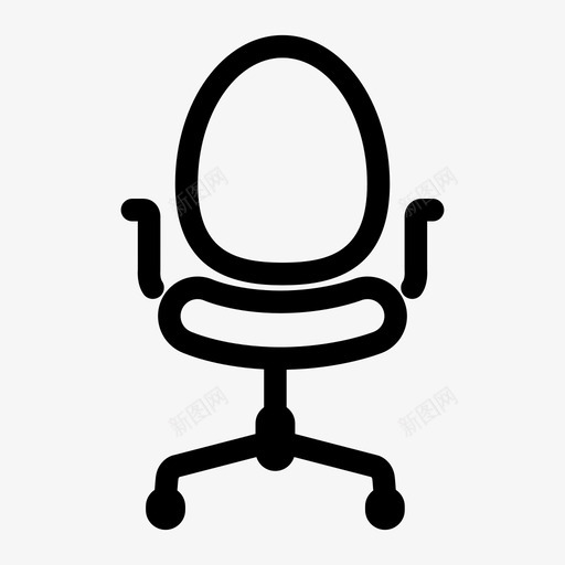 椅子电脑椅办公椅图标svg_新图网 https://ixintu.com 办公椅 工作椅 座椅 椅子 电脑椅 转椅