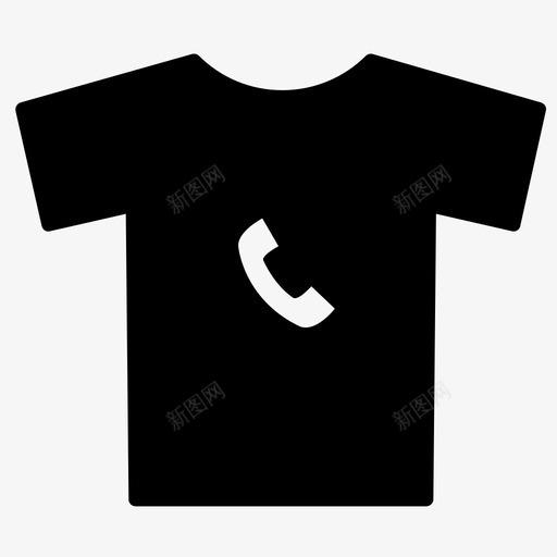 联系电话客服图标svg_新图网 https://ixintu.com T恤店 客服 服装线 电话 联系