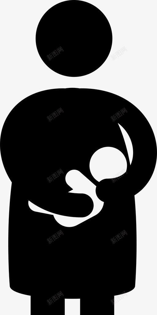妈妈抱宝宝母乳喂养携带图标svg_新图网 https://ixintu.com 厕所卫生间标牌 妈妈抱宝宝 携带 母乳喂养