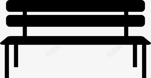 长椅户外座位图标svg_新图网 https://ixintu.com 人户外公园活动 座位 户外 长椅