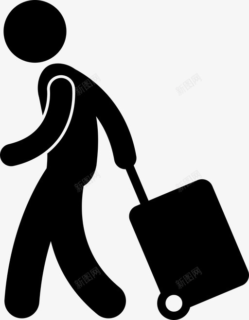 男人去旅行包度假图标svg_新图网 https://ixintu.com 包 度假 搬家 男人去旅行 行李