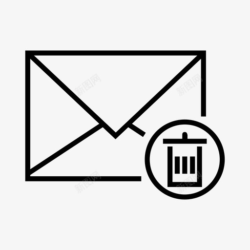 信封垃圾桶垃圾桶删除图标svg_新图网 https://ixintu.com 信封垃圾桶 删除 回收站 垃圾桶 电子邮件