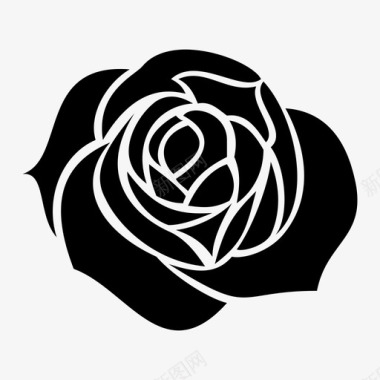 玫瑰花蔷薇图标图标