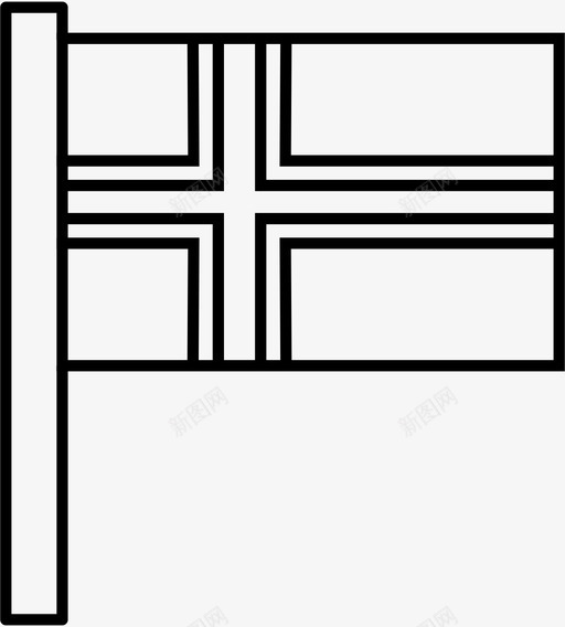 冰岛国家欧洲图标svg_新图网 https://ixintu.com 世界国旗轮廓 冰岛 冰岛语 国家 国旗 欧洲