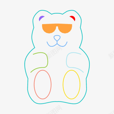 酷熊眼镜图标图标