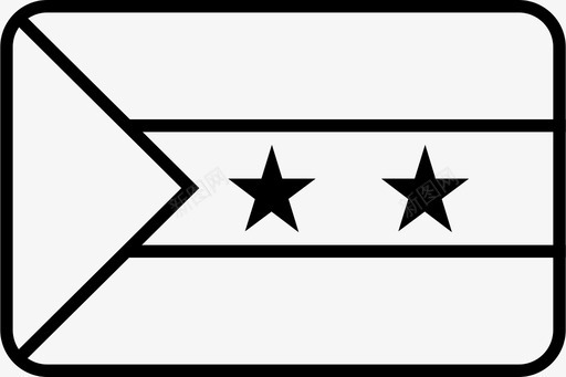 圣多美和普林西比国家旗帜图标图标