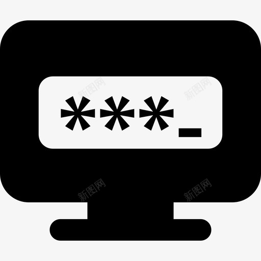 监视器屏幕上的密码保护符号安全安全系统图标svg_新图网 https://ixintu.com 安全 安全系统 监视器屏幕上的密码保护符号