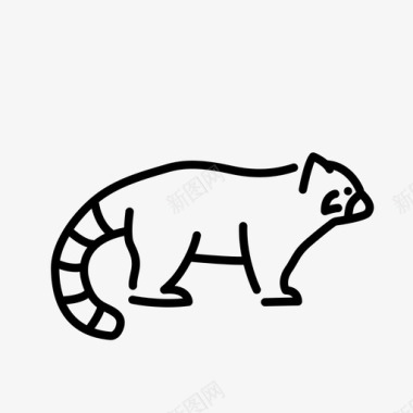 小熊猫动物哺乳动物图标图标