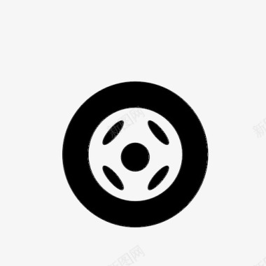 车轮汽车圆圈图标图标