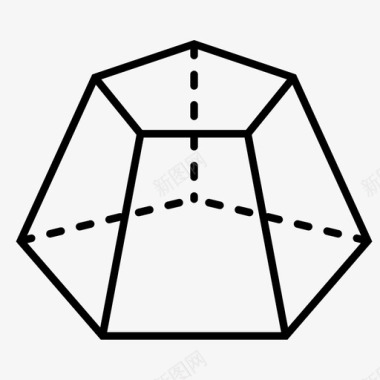 五边形三维三维形状图标图标