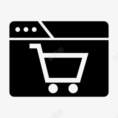 浏览器购物车商业网上商店图标图标