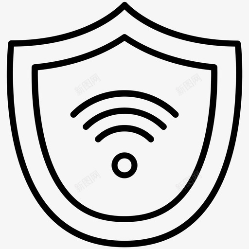wifi屏蔽连接保护图标svg_新图网 https://ixintu.com wifi wifi屏蔽 保护 无线 美味pc 连接