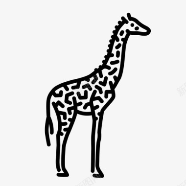 长颈鹿动物哺乳动物图标图标