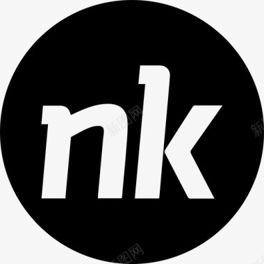 Nk社交符号圆形社交图标图标